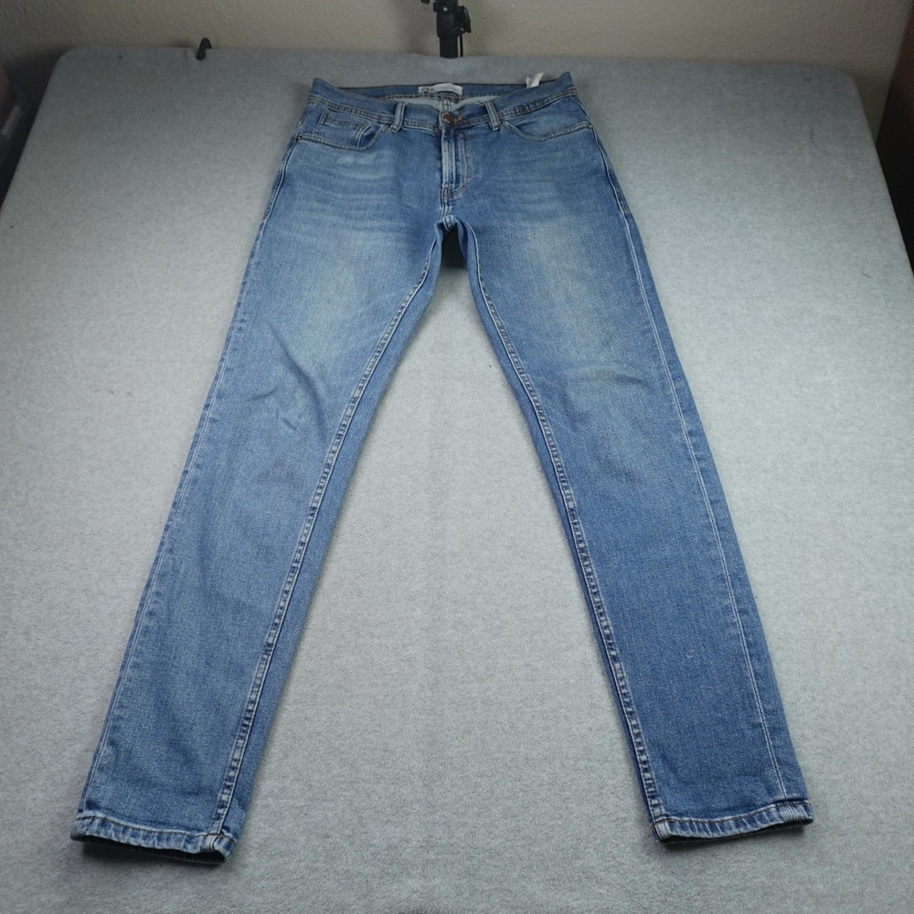 Zara Man Jeans Mens 32 Blue Slim Denim Casual Basic